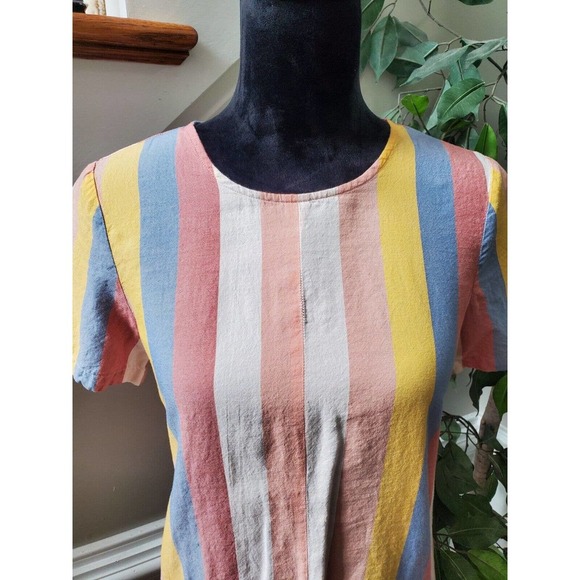 Madewell Women's Multicolor Cotton Round Neck Short Sleeve Top Blouse Size 2XS - Picture 4 of 10